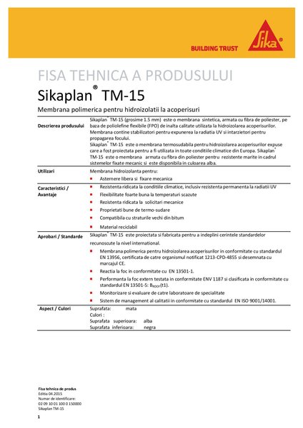 Sikaplan TM 15 White